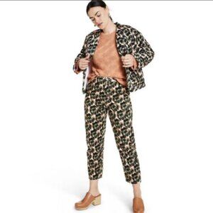 Rachel Comey Jeans Womens Size 4 Ankle Green Olive Leopard Print Pants